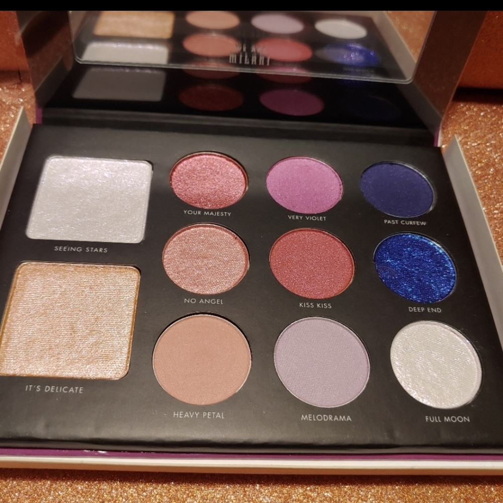 Milani Gilded Violet Face Palette Eyeshadow Palette Highlighter Milani